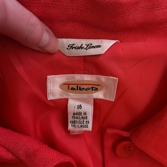 Talbots Red Blazer Jacket - Picture 2 of 2